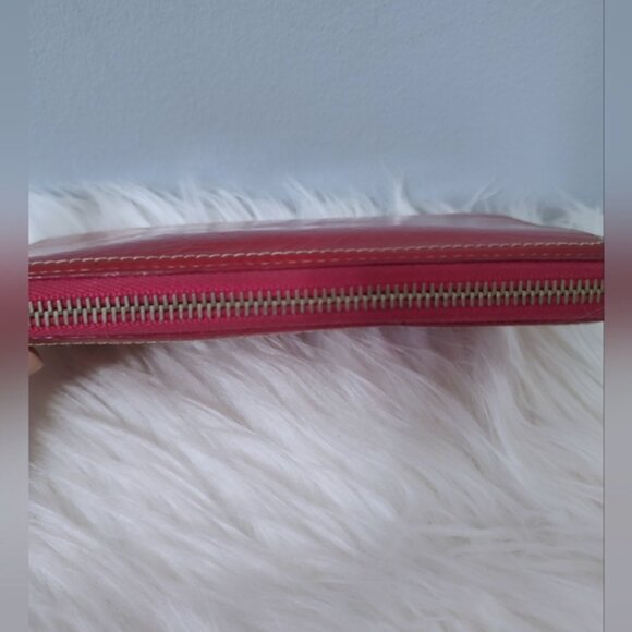 Prada patent leather zippy wallet pink/red EUC - Picture 3 of 10
